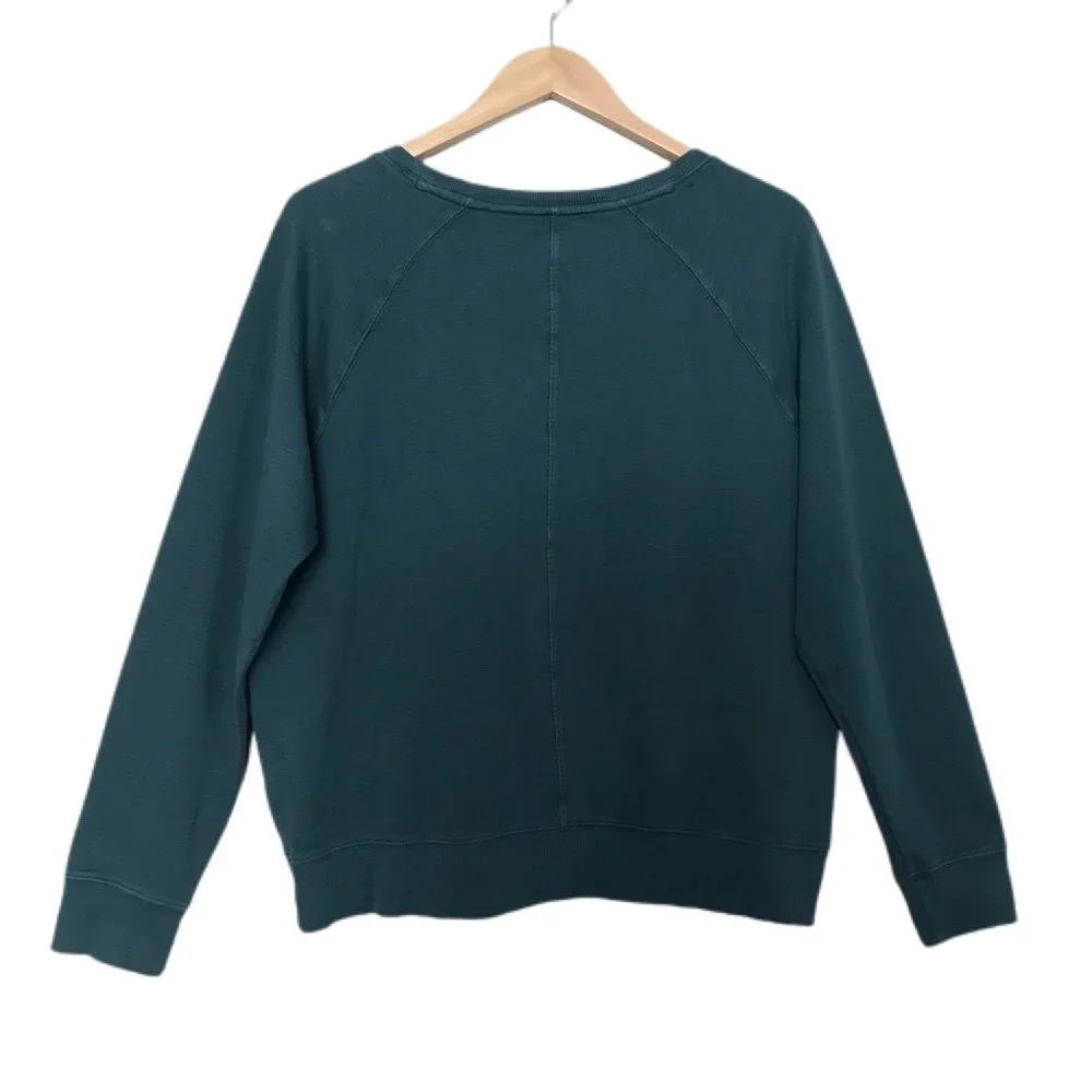 Athleta Women's Teal Blue Long Sleeve Sweatshirt Size Large - Picture 4 of 4